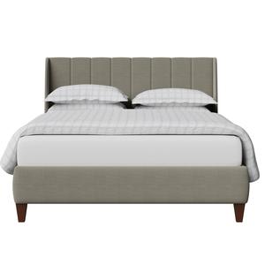 Sunderland Pleated upholstered bed in grey fabric - Thumbnail