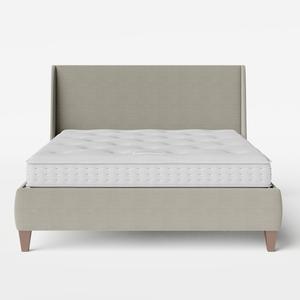 Sunderland upholstered bed in grey fabric with Juno mattress - Thumbnail