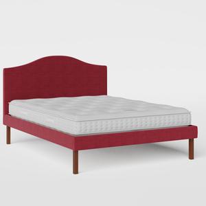 Yoshida Upholstered upholstered bed in cherry fabric - Thumbnail