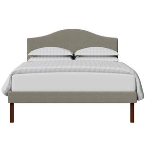 Yoshida Upholstered upholstered bed in grey fabric - Thumbnail