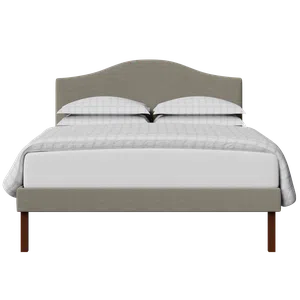 Yoshida Upholstered upholstered bed in grey fabric - Thumbnail