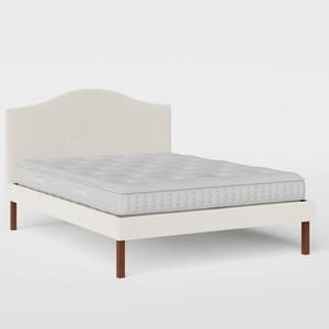 Yoshida Upholstered upholstered bed in mist fabric - Thumbnail