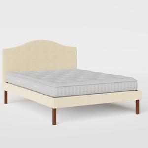 Yoshida Upholstered upholstered bed in natural fabric - Thumbnail