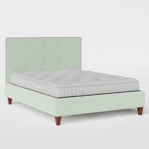 Yushan Buttoned upholstered bed in duckegg fabric - Thumbnail