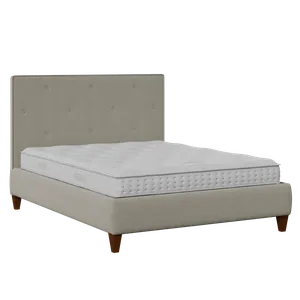 Yushan Buttoned Diagonal letto imbottito con tessuto grigio - Thumbnail