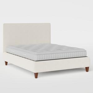 Yushan with Piping upholstered bed in mist fabric - Thumbnail