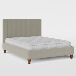 Yushan Pleated stoffen bed in grijs - Thumbnail