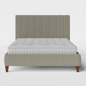 Yushan Pleated stoffen bed in grijs met lades - Thumbnail