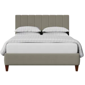 Yushan Pleated stoffen bed in grijs - Thumbnail