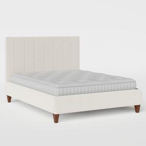 Yushan Pleated upholstered bed in mist fabric - Thumbnail
