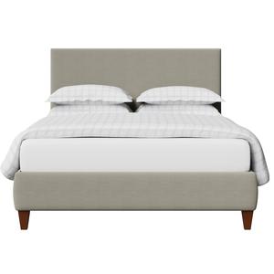 Yushan upholstered bed in grey fabric - Thumbnail