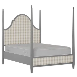 Beckett Upholstered wood upholstered bed in grey with Romo Kemble Putty fabric - Thumbnail