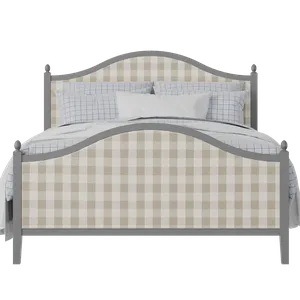 Brady Upholstered wood upholstered upholstered bed in grey with Romo Kemble Putty fabric - Thumbnail
