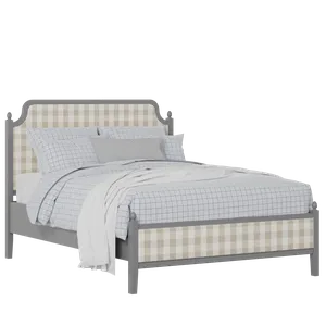 Bronte Slim Upholstered wood upholstered bed in grey with Romo Kemble Putty fabric - Thumbnail