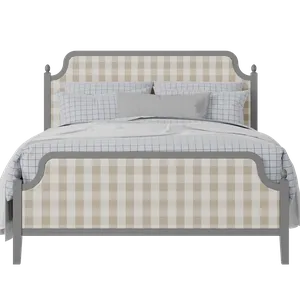 Bronte Upholstered wood upholstered upholstered bed in grey with Romo Kemble Putty fabric - Thumbnail
