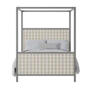 Byron Upholstered wood upholstered upholstered bed in grey with Romo Kemble Putty fabric - Thumbnail