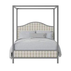 Coleridge Slim Upholstered wood upholstered upholstered bed in grey with Romo Kemble Putty fabric - Thumbnail