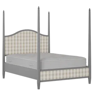 Larkin Slim Upholstered wood upholstered bed in grey with Romo Kemble Putty fabric - Thumbnail