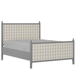 Marbella Upholstered wood upholstered bed in grey with Romo Kemble Putty fabric - Thumbnail