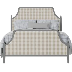 Ruskin Upholstered wood upholstered upholstered bed in grey with Romo Kemble Putty fabric - Thumbnail