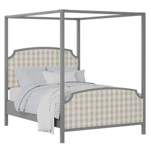 Shelley Upholstered wood upholstered bed in grey with Romo Kemble Putty fabric - Thumbnail