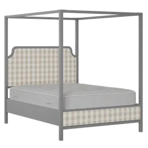 Tate Slim Upholstered wood upholstered bed in grey with Romo Kemble Putty fabric - Thumbnail
