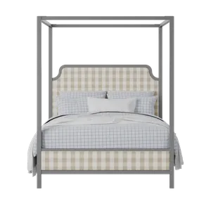 Tate Slim Upholstered wood upholstered upholstered bed in grey with Romo Kemble Putty fabric - Thumbnail