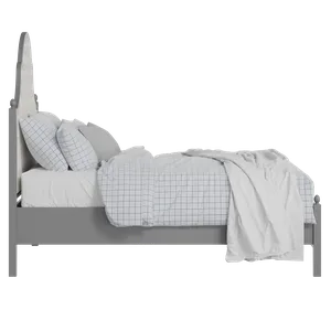 Tennyson Upholstered wood upholstered bed in grey with Romo Kemble Putty fabric - Thumbnail