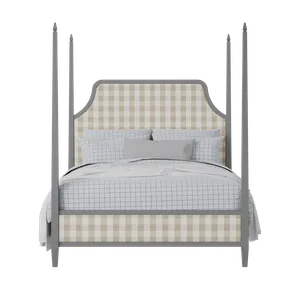 Turner Upholstered wood upholstered upholstered bed in grey with Romo Kemble Putty fabric - Thumbnail