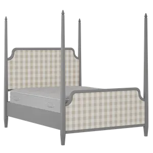 Wilde Upholstered wood upholstered bed in grey with Romo Kemble Putty fabric - Thumbnail