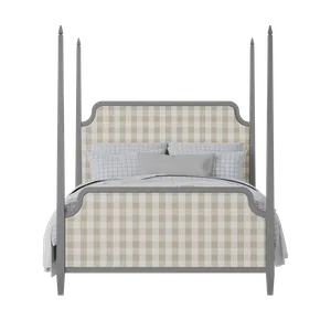 Wilde Upholstered wood upholstered upholstered bed in grey with Romo Kemble Putty fabric - Thumbnail