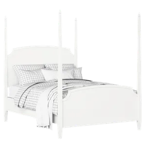 Austin painted wood bed in white with Juno mattress - Thumbnail