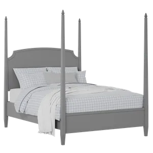 Austin Slim painted wood bed in grey with Juno mattress - Thumbnail