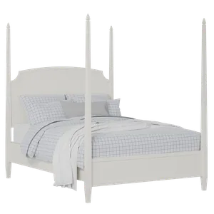 Austin Slim painted wood bed in white with Juno mattress - Thumbnail