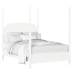 Austin Slim painted wood bed in white with Juno mattress - Thumbnail