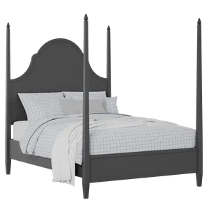 Beckett painted wood bed in black with Juno mattress - Thumbnail