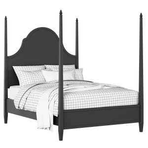 Beckett painted wood bed in black with Juno mattress - Thumbnail