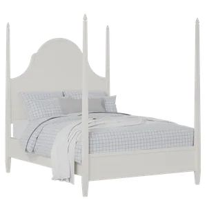 Beckett painted wood bed in white with Juno mattress - Thumbnail