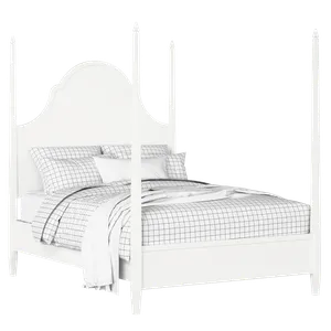 Beckett painted wood bed in white with Juno mattress - Thumbnail