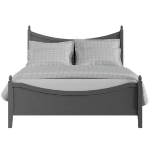Blake Low Footend Painted painted wood bed in grey with Juno mattress - Thumbnail