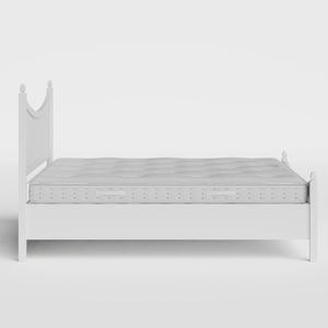 Blake Low Footend Painted painted wood bed in white with Juno mattress - Thumbnail