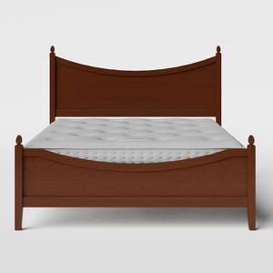 Blake Low Footend cama de madera pintada en dark cherry con colchón - Thumbnail