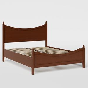Blake Low Footend houten bed in dark cherry - Thumbnail