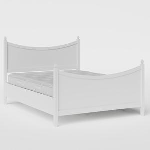 Blake Painted cama de madera pintada en blanco con colchón - Thumbnail