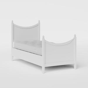 Blake Painted single painted wood bed in white with Juno mattress - Thumbnail