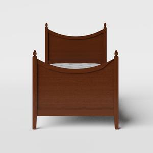 Blake single wood bed in dark cherry with Juno mattress - Thumbnail