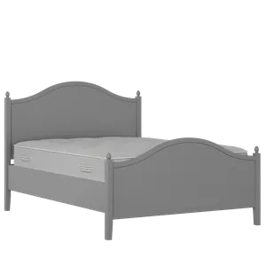 Brady Painted painted wood bed in grey with Juno mattress - Thumbnail