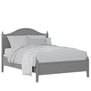 Brady Slim painted wood bed in grey with Juno mattress - Thumbnail