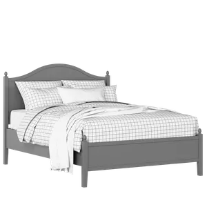 Brady Slim painted wood bed in grey with Juno mattress - Thumbnail