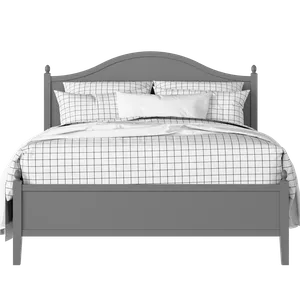 Brady Slim painted wood bed in grey with Juno mattress - Thumbnail